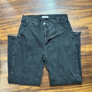 Mango distressed black jeans